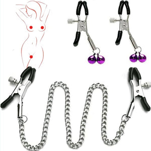 Adjustable Metal Nipple Clamps, Non-Piercing Adjustable Nipple Clitoris Clamps On Nipple Rings Decorative Clip, BDSM Adult Sex T