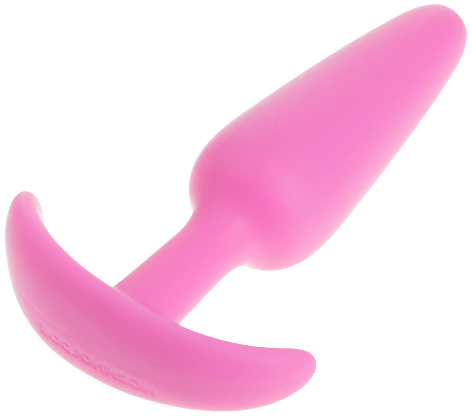 Doc Johnson Mood - Naughty 1 - Silicone Anal Plug - Medium - 3.9 In. Long And 1 In. Wide - Tapered Base For Comfort Between The Cheeks - Medium - Pink