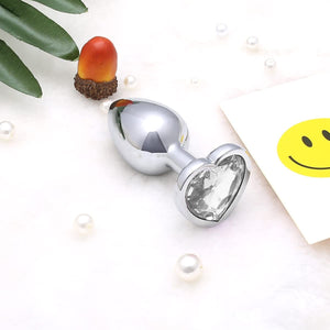 Akstore Small Fetish Anal Plug Butt Heart Personal Sex Massager (White)