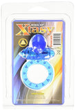 Golden Triangle Ring Of Xtasy Bear Series Vibrating Silicone Penis Ring, Blue