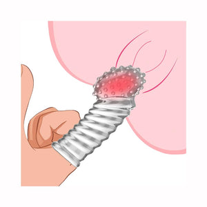 Reusable Finger Sleeve No Vibrator G-Spot Massage Clitoris Stimulation Women Sex Toy Finger Vibrator Attachment Women Masturbato