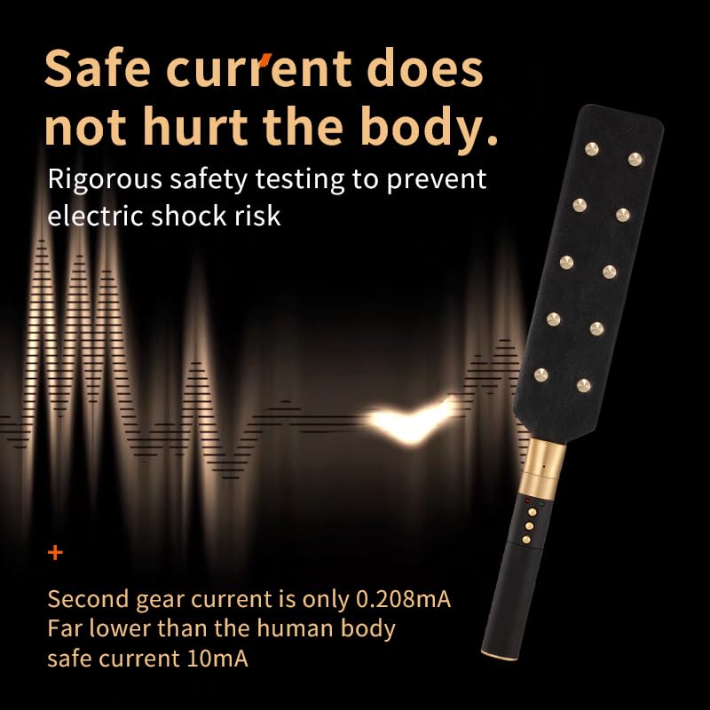 GURIDO Electric Shock Leather Paddle BDSM Props sm Torture Equipment sm Supplies Leather Beat Training Hand Beat BDSM Electric S