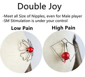 Adult Invisible Nipple Pinches, Adjustable Non-Piercing Nipple Clamp Breast Clips, BDSM Foreplay Flirting Clitoral Clamp Toys fo