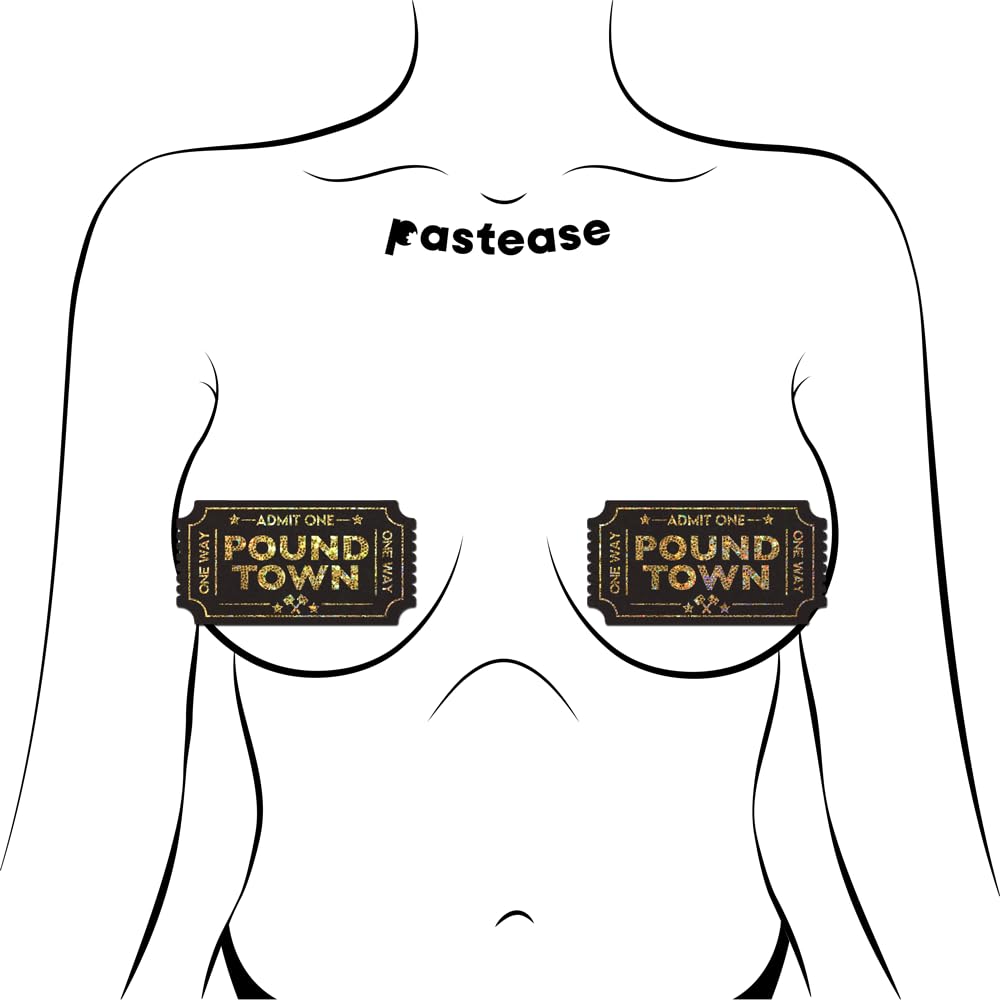 Pastease Pound Town One-Way Tickets Gold Glitter