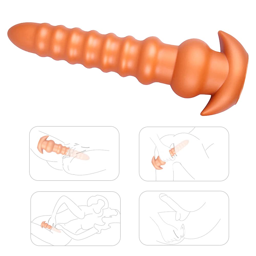 Super Long Anal Beads Liquid Silicone Thread Anal Plugs G-Spot Dildo Vaginal Stimulation Prostate Massage For Men Women Couple Sex Factory (M)