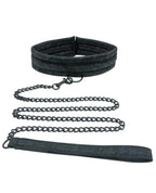 Lace Collar And Leash Restraint For Bdsm, Bondage And Power Play Black