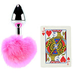 Cousins Group Iris Med Silver Plug With Pom Pom, Pink