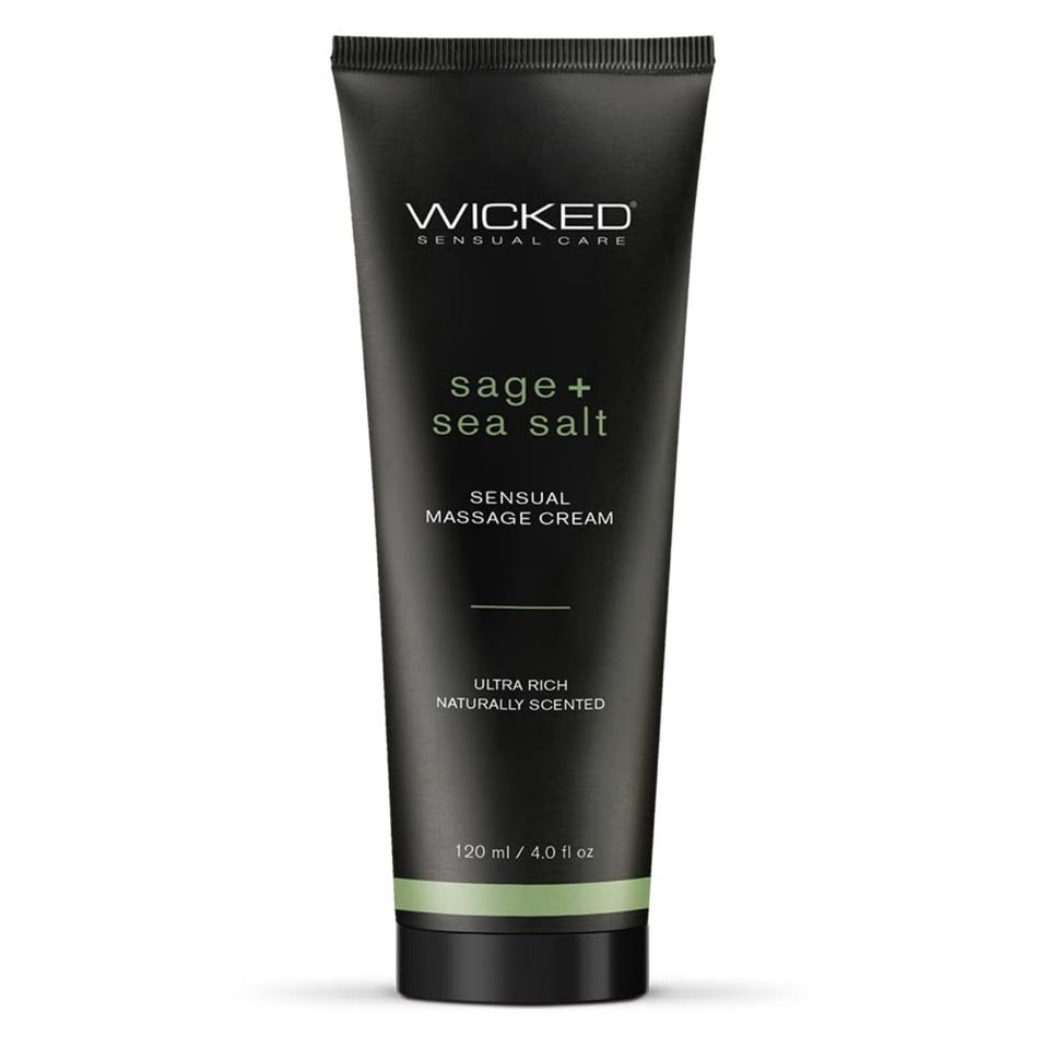 Sage And Sea Salt - Scented Sensual Massage Cream  - 4 Oz