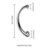 MEYILA Double-Ended Dildo, Massage Wand Sex Anal Plug G Spot Metal Anal Bead, Solid Metal Curved Dual Ended Masturbation Adult S