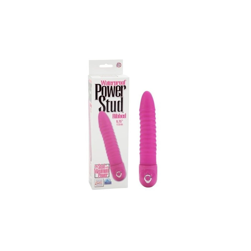 California Exotic Novelties Waterproof Power Stud Ribbed - Pink