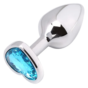 Akstore Small Fetish Anal Plug Butt Heart Personal Sex Massager(Light Blue)