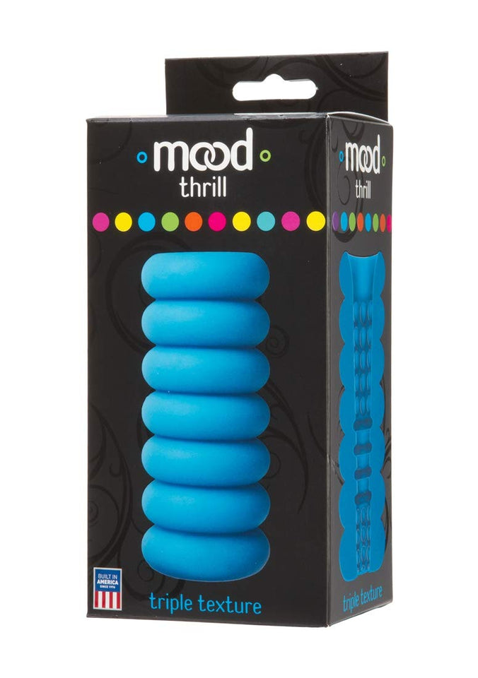 Doc Johnson Mood - Thrill - Ultraskyn - Stroker With Triple-Texture Pleasure Tunnel - Blue