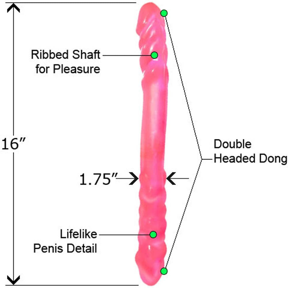 Pipedream Products Basix 16In Double Dong - Pink