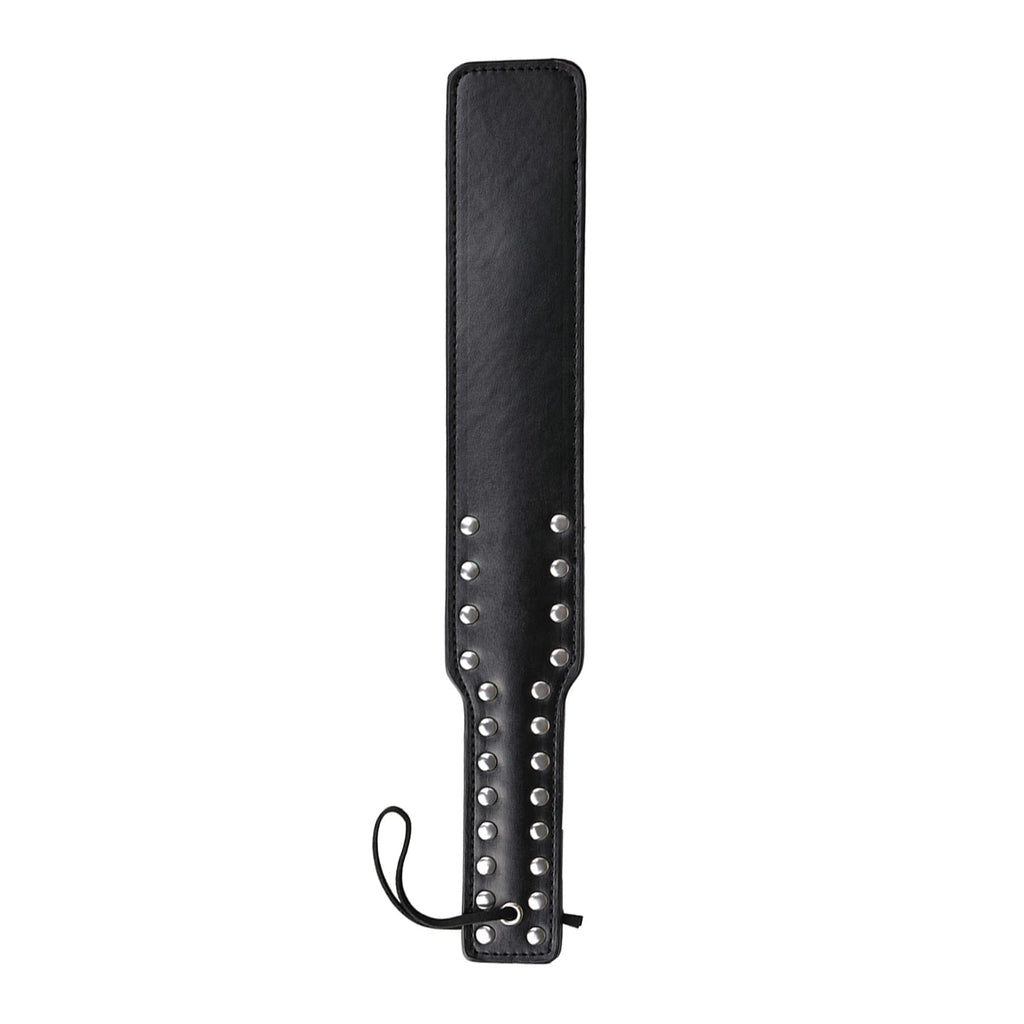 Quality Studded Spanking Paddles, 14.7inch Faux Leather Paddle for Adults Sex Play, Black