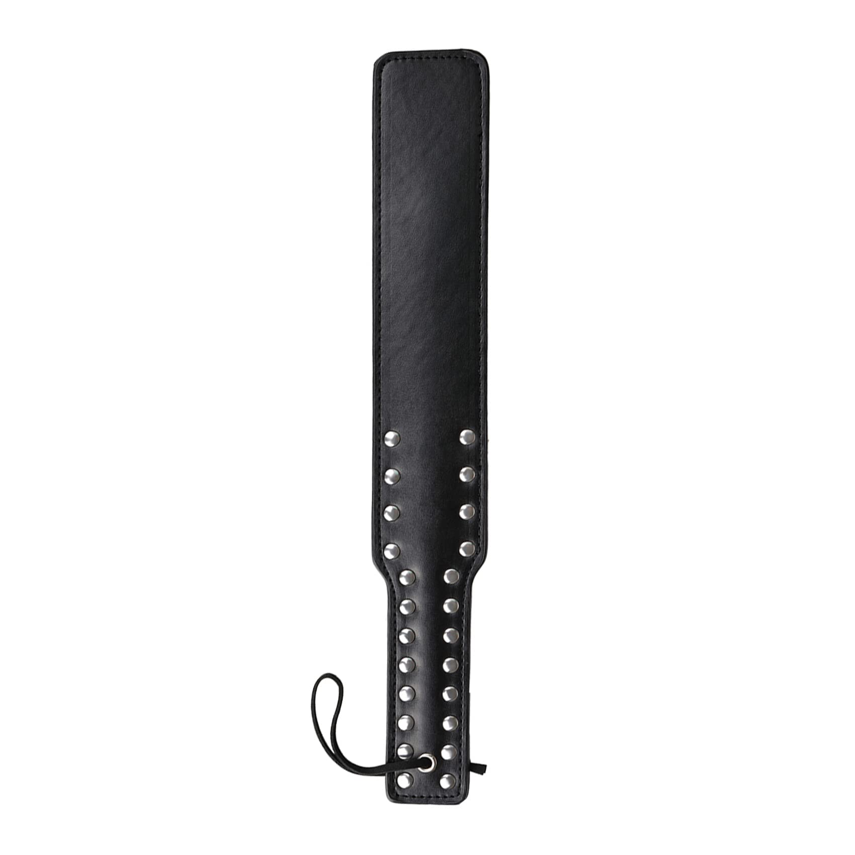 Quality Studded Spanking Paddles, 14.7inch Faux Leather Paddle for Adults Sex Play, Black