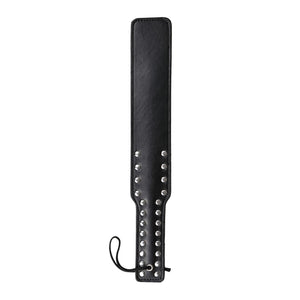 Quality Studded Spanking Paddles, 14.7inch Faux Leather Paddle for Adults Sex Play, Black