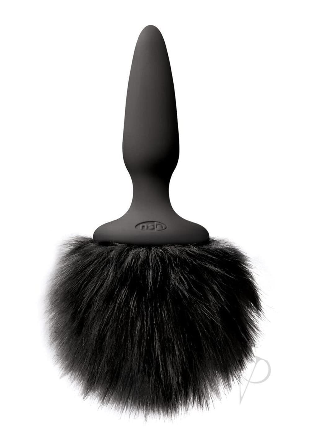 Bunny Tails Mini Anal Butt Plug - with Fluffy Bunnys Tail - Black