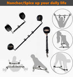 Spreader Bar Sex Toys Furniture BDSM Bondage Collar Restraints with Handcuffs Ankle Cuffs for Couples Expandable 23-36inch