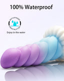Realistic Monster Silicone Dildo - 6.8'' Shaped Liquid Dildo with Strong Suction Cup, Small Anal Plug Toy for Women, Anal Plug P