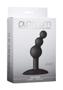 Doc Johnson Platinum Premium Silicone  The Minis  Bubble  Medium  38 In Long And 11 In Wide  Butt Plug  Petite Anal To