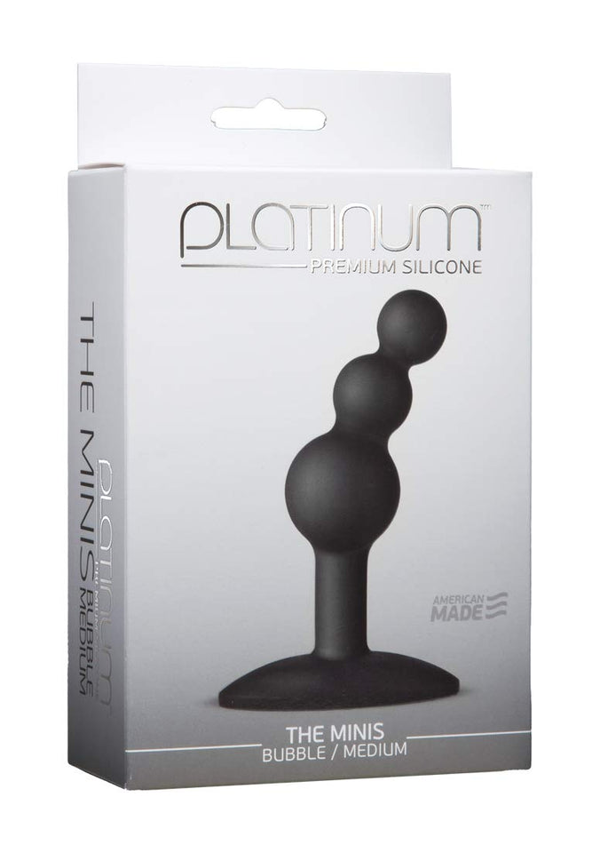 Doc Johnson Platinum Premium Silicone  The Minis  Bubble  Medium  38 In Long And 11 In Wide  Butt Plug  Petite Anal To