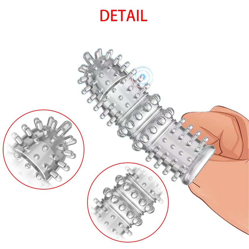 Finger Vibrator Sleeves Accessories for Sex,G-Spot Clitoral Vagina Anal Nipple Sex Massager Stimulation,Adult Finger Sleeves Sti