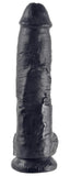 Pipedream King Cock With Balls, Black, 10 Inch