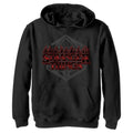 Netflix Stranger Things Stranger Things Dice Badge Youth Pullover Hoodie Black, Medium