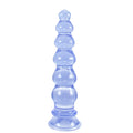 9.4inch 6 Beads Anal Beads Anal Dildo with Strong Suction Cup Sex Toy Butt Plug Clitoral Dildo for Woman Man - Blue