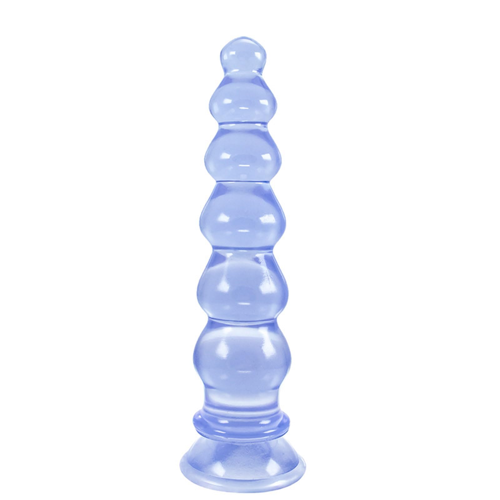 9.4inch 6 Beads Anal Beads Anal Dildo with Strong Suction Cup Sex Toy Butt Plug Clitoral Dildo for Woman Man - Blue