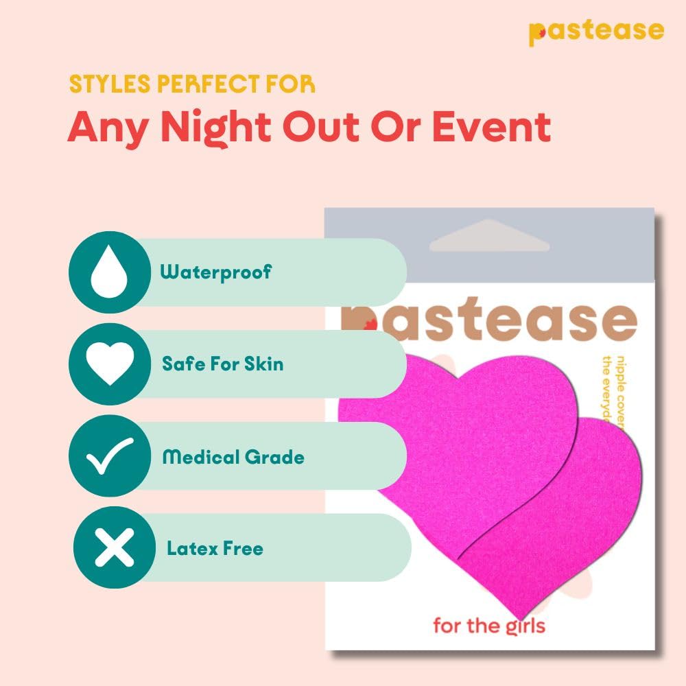 Pastease Neon Pink Day-Glow Lycra Heart