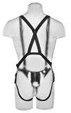 King Cock 12 In Hollow Strap On Suspender System Light/ Black