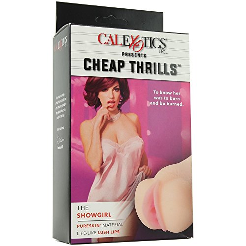 Calexotics Cheap Thrills The Showgirl - Travel Sized Male Masturbator - Silicone Masturbation Sleeve - 4.75-Inch Adult Male Sex Toy - Ivory