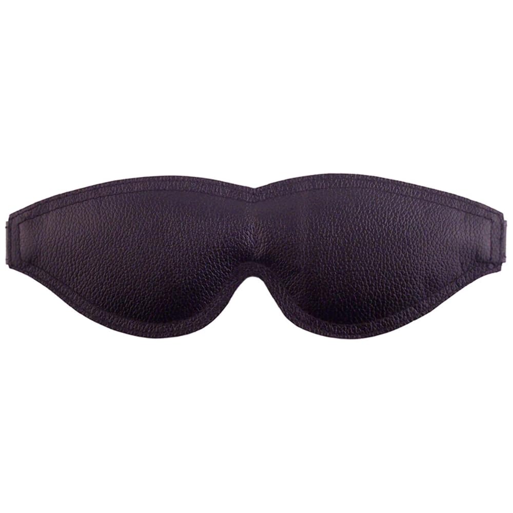 Rouge Garments Adult Leather Large Padded Blindfold, Black
