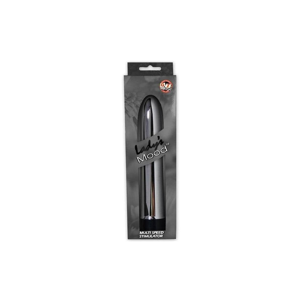 Ladys Mood Plastic Vibrator, Silver, 7 Inch