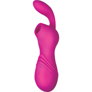 Nasstoys Infinitt Rechargeable Silicone Waterproof Vibration Stimulation With Clitoral Suction Massager Two Vibrator For Women (Pink)