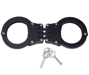 Yoghourds Double Lock Handcuffs, Adjustable Heavy Duty Steel Wrist Cuffs with 2 Keys & Handcuffs Holster in Police Edition Profe