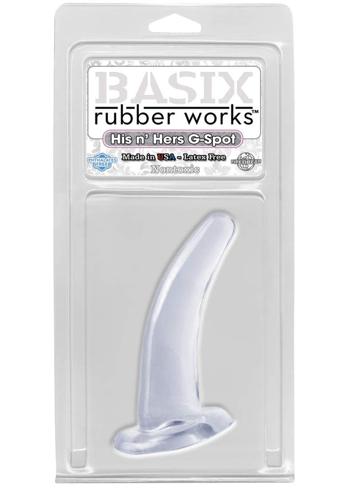 Basix Rubber Works 4.5-Inch His 'N Hers G-Spot Dong, Black