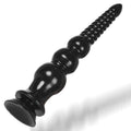 MEBAULT 12.4 inch Anal Beads Trainer with Suction Cup Black Butt Plug Cone Anal Stretcher Prostate Massager Dilator Sex Toy for