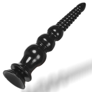 MEBAULT 12.4 inch Anal Beads Trainer with Suction Cup Black Butt Plug Cone Anal Stretcher Prostate Massager Dilator Sex Toy for