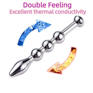 MEYILA Urethral Sound, 3 PCS Stainless Steel Urethral Dilators with Multi Beads Penis Plug Catheter Sounds Sex Toy Masturbation