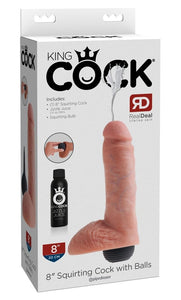 King Cock 8In Squirting Cock - Flesh