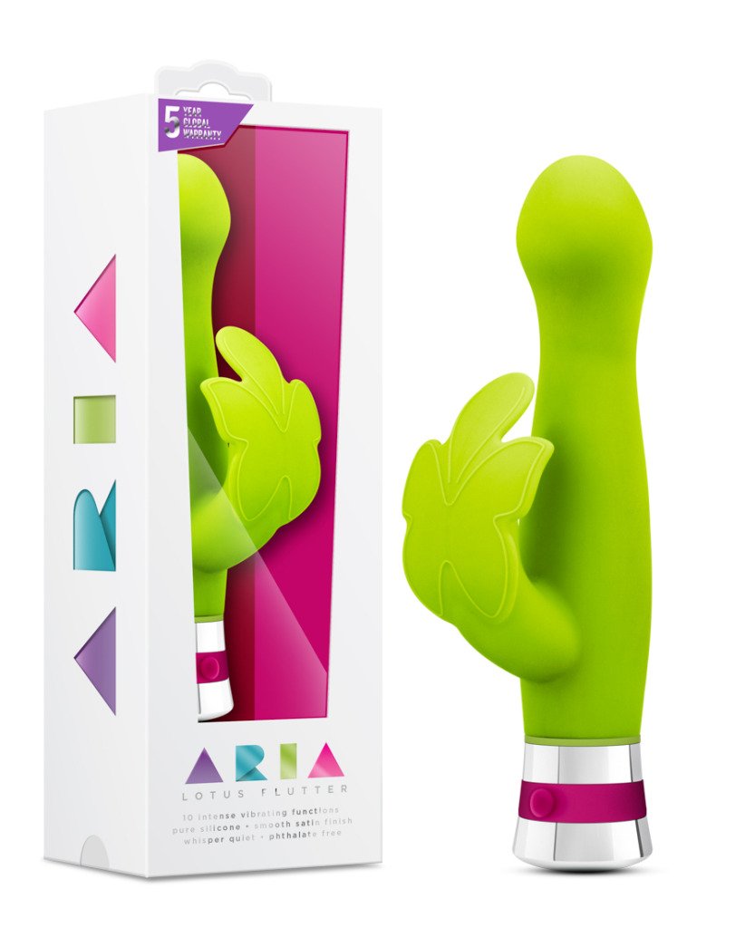 (D) Aria Lotus Flutter Lime Gr Vibrator