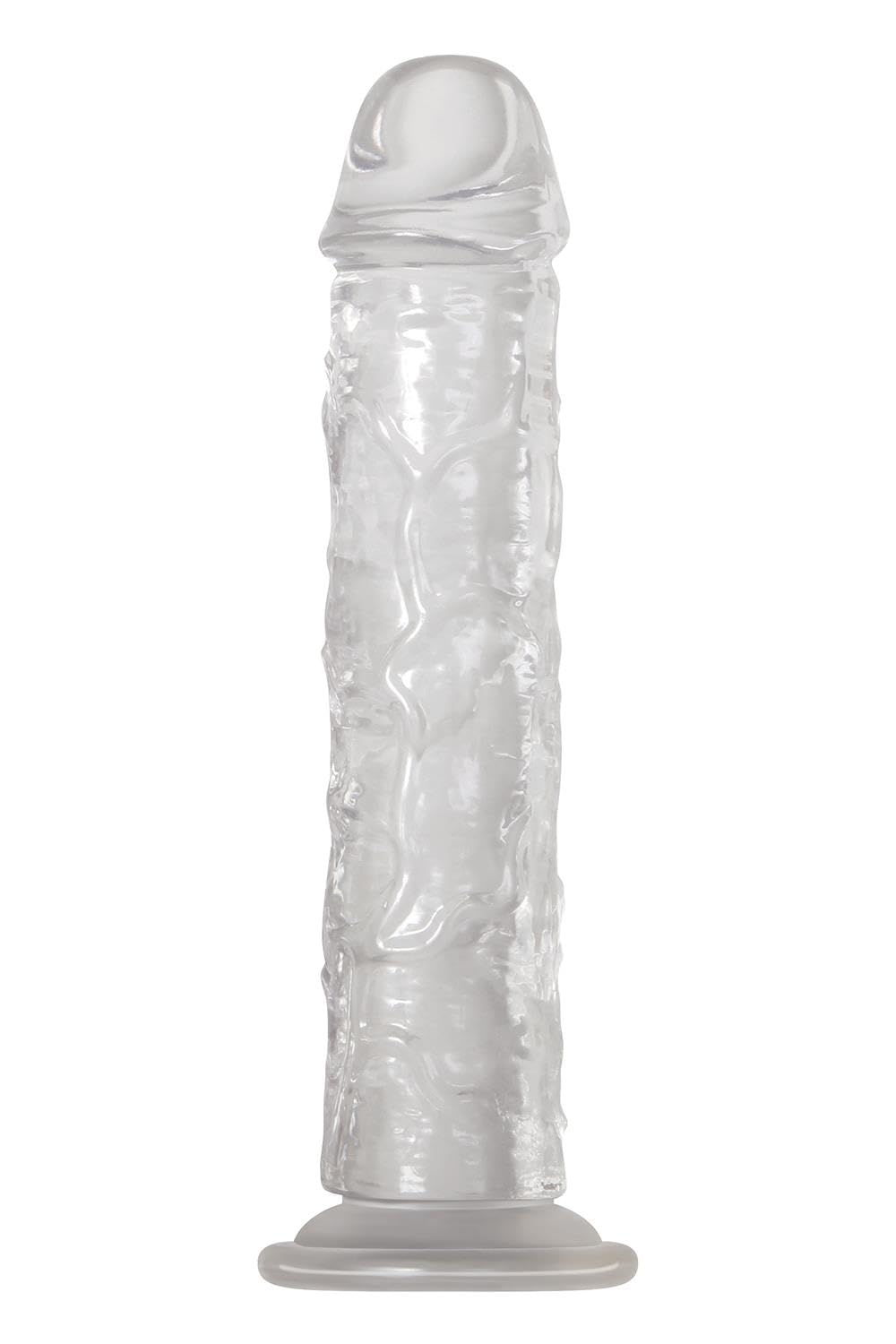 Adam & Eve Crystal Clear Dong, 8 Long | Realistic, Waterproof Dildo Made From High Transparency Tpe | 6 Insertable, 1.6 Wide | Compatible With Strap On Harness And Water Based Lubes