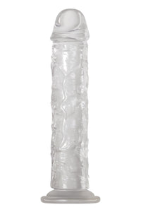 Adam & Eve Crystal Clear Dong, 8 Long | Realistic, Waterproof Dildo Made From High Transparency Tpe | 6 Insertable, 1.6 Wide | Compatible With Strap On Harness And Water Based Lubes