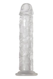 Adam & Eve Crystal Clear Dong, 8 Long | Realistic, Waterproof Dildo Made From High Transparency Tpe | 6 Insertable, 1.6 Wide | Compatible With Strap On Harness And Water Based Lubes