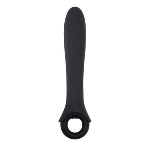 Evolved Novelties - Gender X - Powerhouse - Silicone 12 Speeds & Functions With Ring-Handle Vibrator - Black