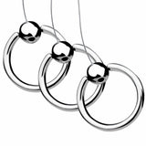 Heuceo Oval Bullet BDSM Urethral Sound Stainless Steel Penis Plug Bladder Dilators with Ring & Nylon Line Erotic SM Sex Toys Set