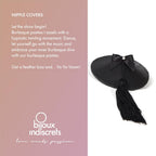 Bijoux Indiscrets Black Classic Burlesque Pasties  Nipple Covers For Women Reusable With Tassles Breast  Nipple Pasties Sexy