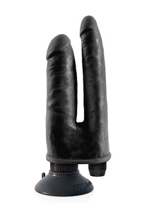(D) King Cock Double Penetrato Black Double Vibrating